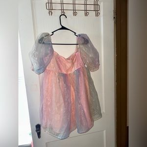 NWT RAINBOW MINI DRESS CIDER - ERAS TOUR